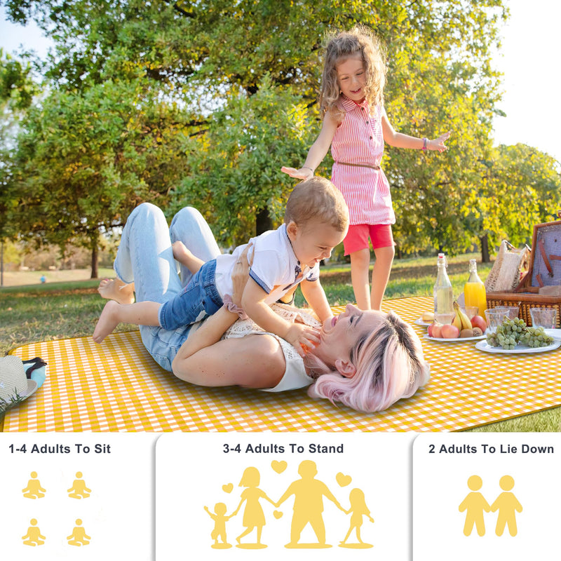 Waterproof Picnic Blanket, 2-Layer Sandproof Foldable