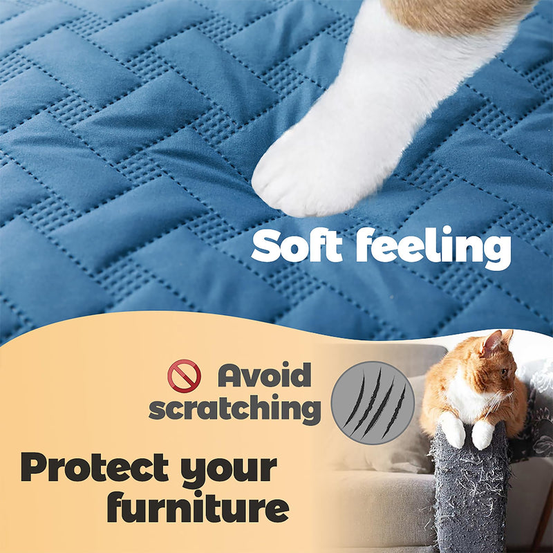 259cm×208cmWaterproof Pet Bed Cover, Reusable 3-Layer Quilted Protector for Dogs, Couch & Bed