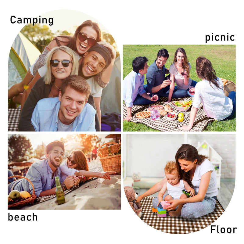 Waterproof Picnic Blanket, 2-Layer Sandproof Foldable