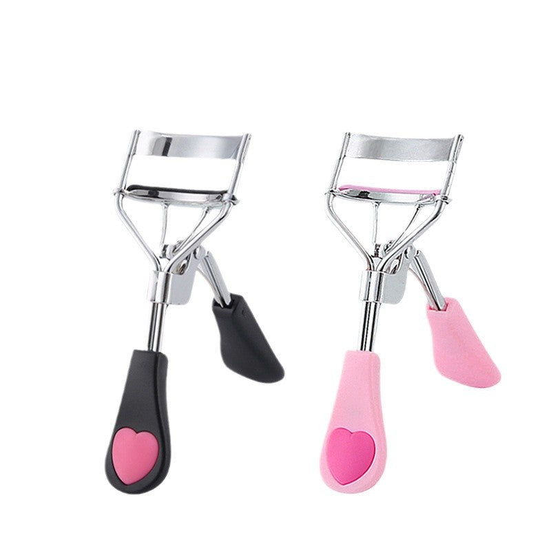 Heart Shaped Handle Wide Angle Eyelash Curler, Long Lasting Lash Curling Tool, Easy To Use Makeup Accessory For Beginners