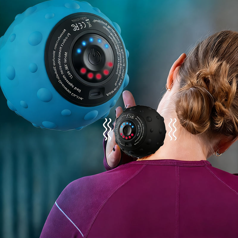 5-Speed Vibrating Massage Ball, Rechargeable Deep Tissue Muscle Massager
