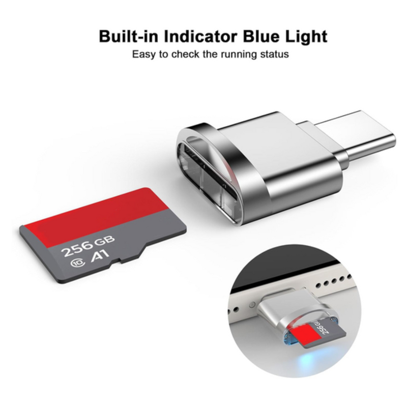 Micro-SD Card Reader Adapter, USB Type C to Micro-SD/TF Card Reader