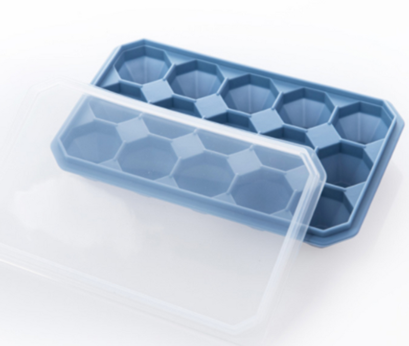 20cm Silicone Ice Tray 15 Mesh with Lid DIY Ice Cube Mold Ice Cream