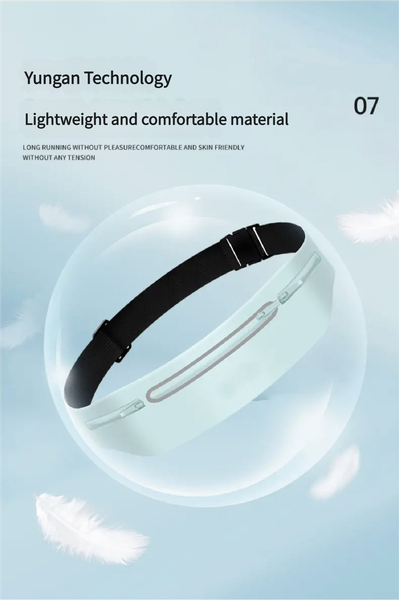 Ultra-Thin Waist Bag Adjustable Strap for Running,Cycling,Travel-Lightweight Unisex Belt Bag
