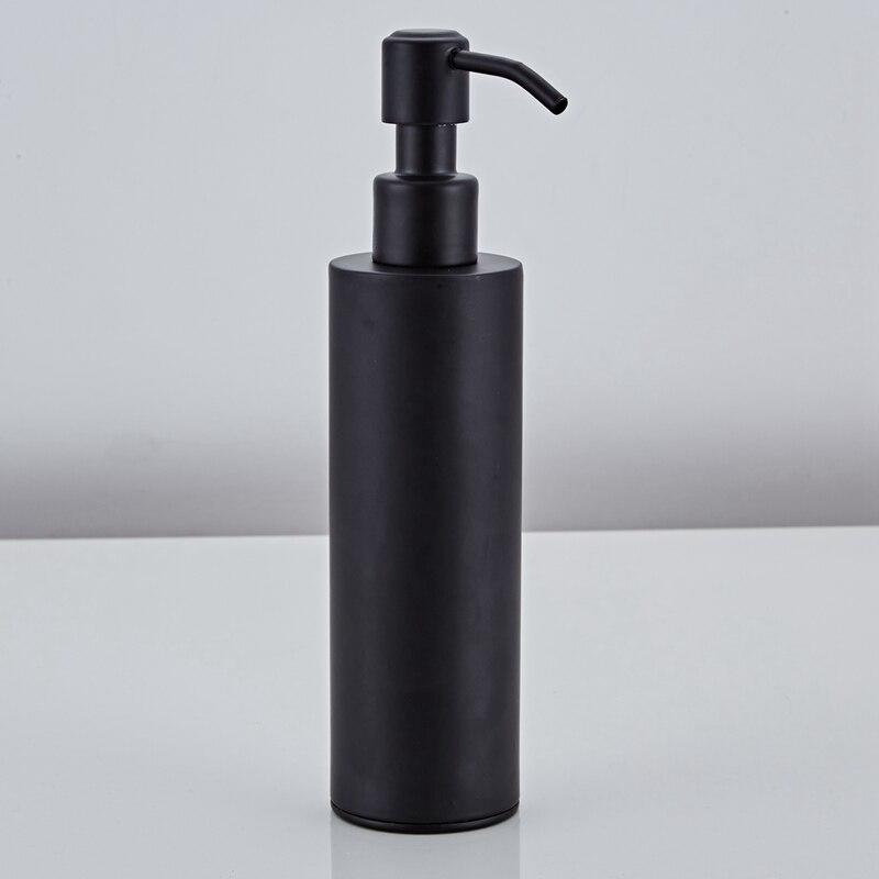 200ml Stainless Steel Soap Dispenser Round Pump Coated Black