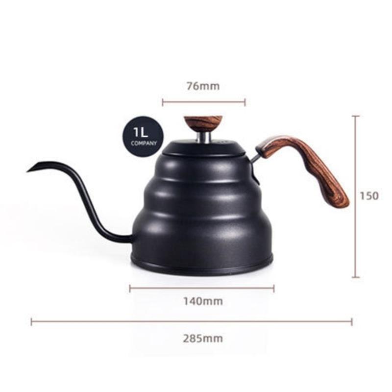 1L stainless steel tea kettle with Slim Get Gooseneck with thermometer