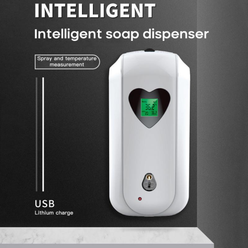 Wall-mounted Body Temperature Alarm Automatic Spray Disinfection
