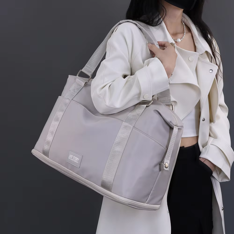 Wholesale Polyester Expandable Waterproof Luggage Bag with Dry Wet Separation Lightweight Travel Suitcase for Business Vacation