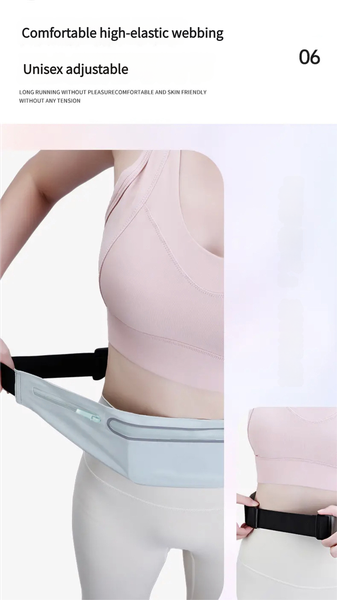 Ultra-Thin Waist Bag Adjustable Strap for Running,Cycling,Travel-Lightweight Unisex Belt Bag