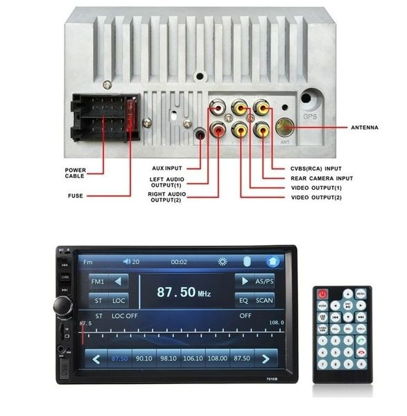 LCD Car MP5 Player - Touch Screen Control 7" TFT