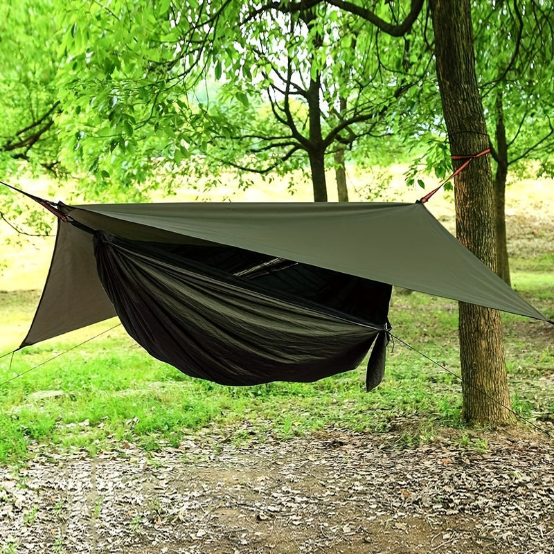 Camping Hammock with Mosquito Net & Rain Fly, 440lbs Portable Hammock for Outdoor Hiking