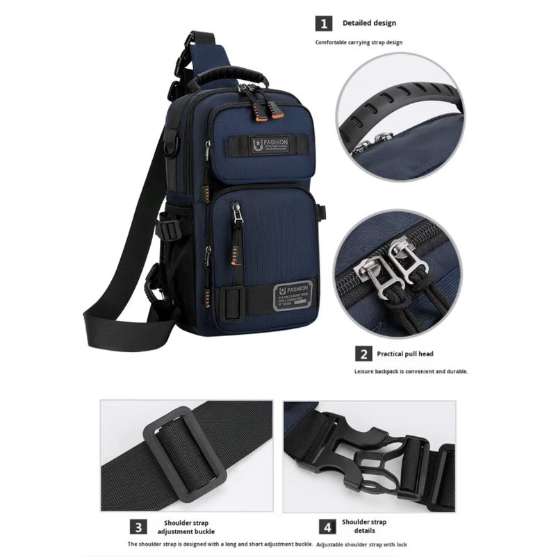 Large Capacity Chest Bag Versatile Multi-Functional Shoulder Crossbody