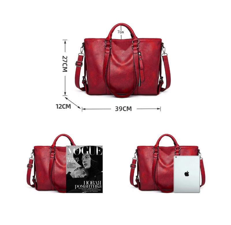 Women's Vintage Soft Leather Crossbody Handbag