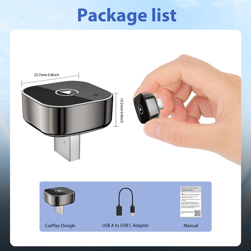 2 in 1 Wireless CarPlay Adapter Android Auto Wireless Adapter