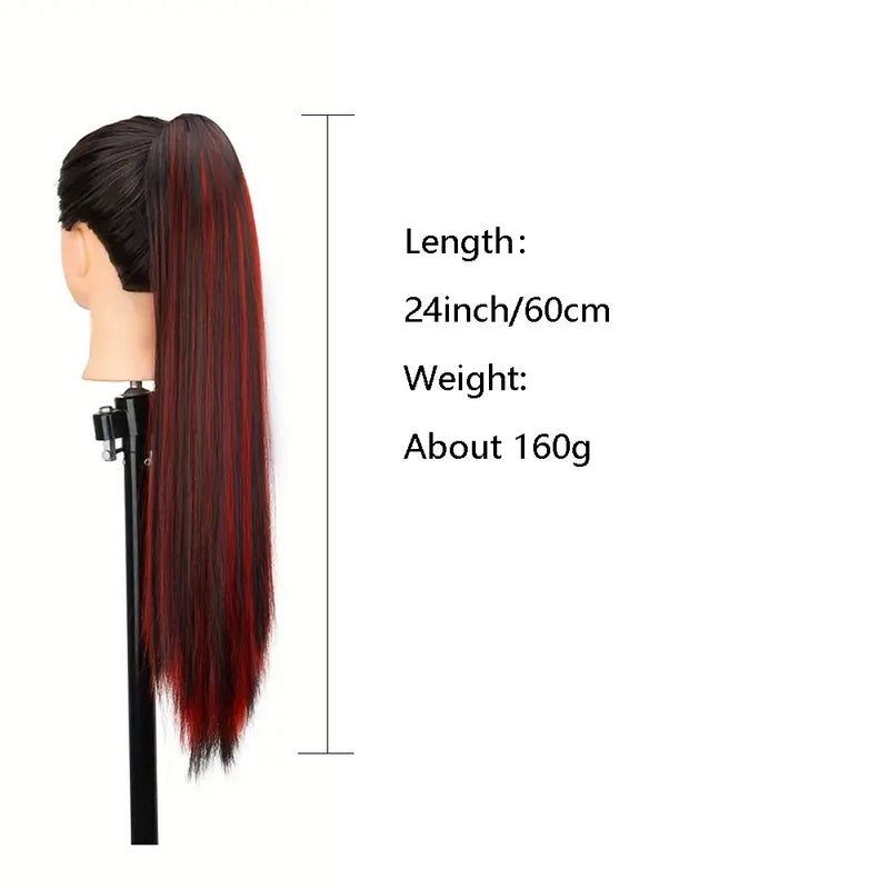 Womans Synthetic Flammable Fiber Wig Ponytail