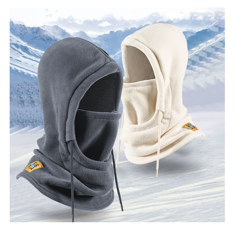 Winter Warm Hooded Hat Windproof Thickened Polar Fleece Ski Cycling Neck
