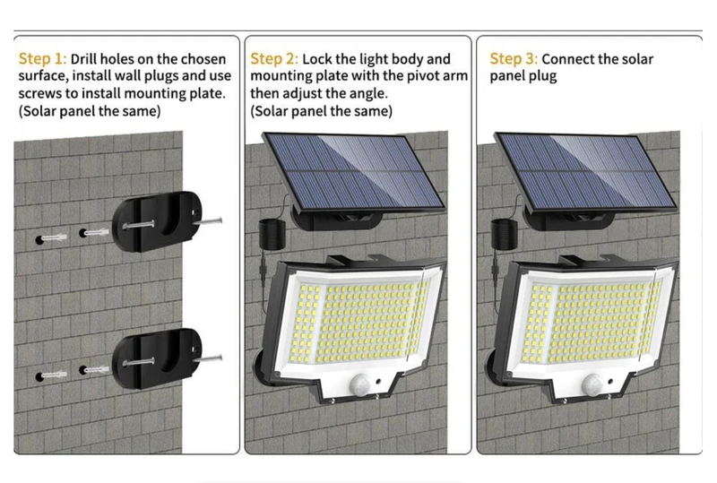 Outdoor Solar Lights Motion Sensor Solar Powered Flood Lights Wall Lights