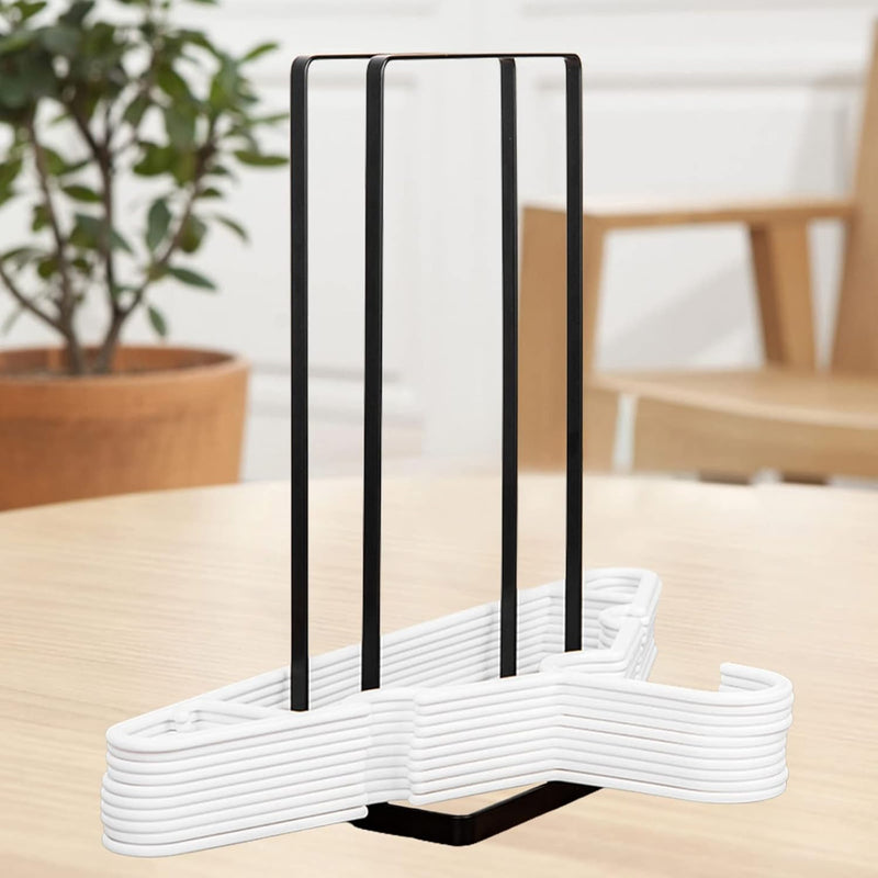 Hanger Organizer Stacker, Hanger Storage Organizer, Hanger Stacker for Closet Laundry Room,Holds up 110 Wire Clothes Hangers,Hanger Storage Rack Holder for Laundry Room Closet Dry Cleaning Room