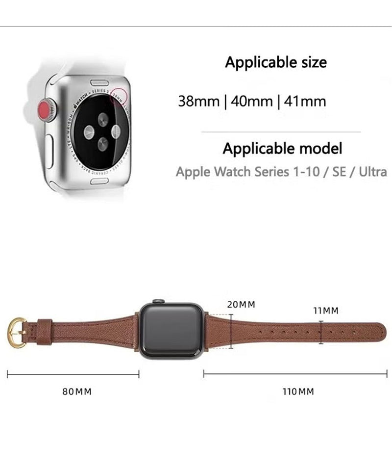 Leather Watch Band Compatible with Apple Watch Band 38/40/41mm