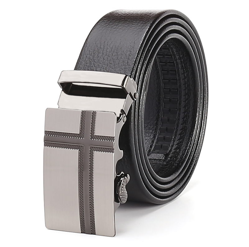 Men Belt Metal Luxury Brand Automatic Buckle Leather High Quality Belts for Men Business Work