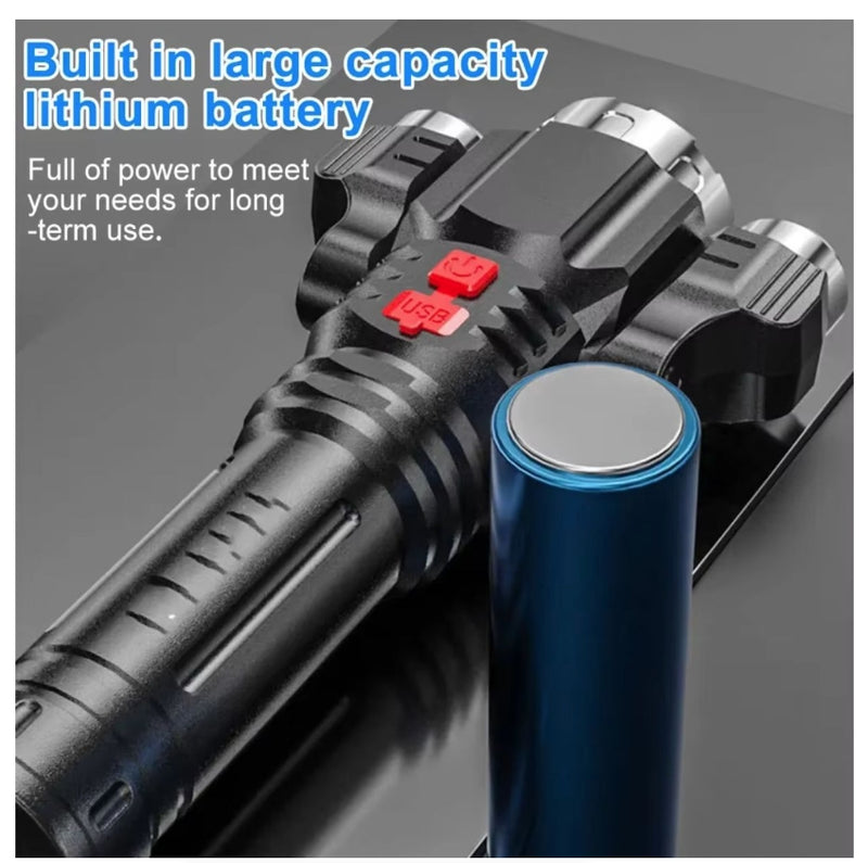 3 LED Flashlight Strong Waterproof Outdoor Camping Bike Light