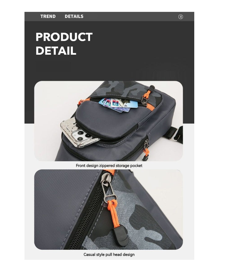 Men's Chest Bag Portable Casual Shoulder Bag Trendy UniqueCross body Bag
