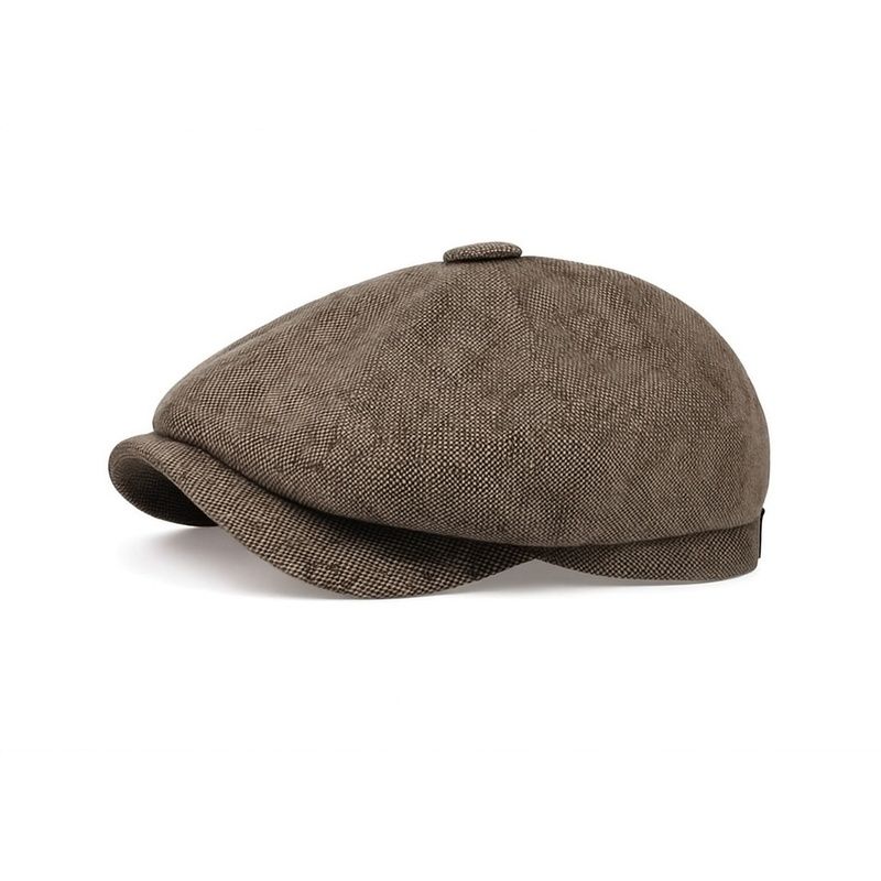 Men's Newsboy Hats Peaky Autumn Vintage Herringbone Octagon Cap Classic Lightweight Beret Hats Vintage Baker Boy Cap