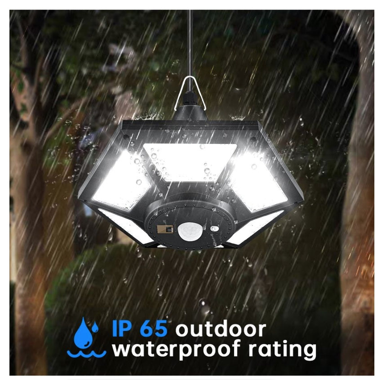 Solar Shed Light Solar Pendant Light For Indoor Outdoor 180 LED 1000LM