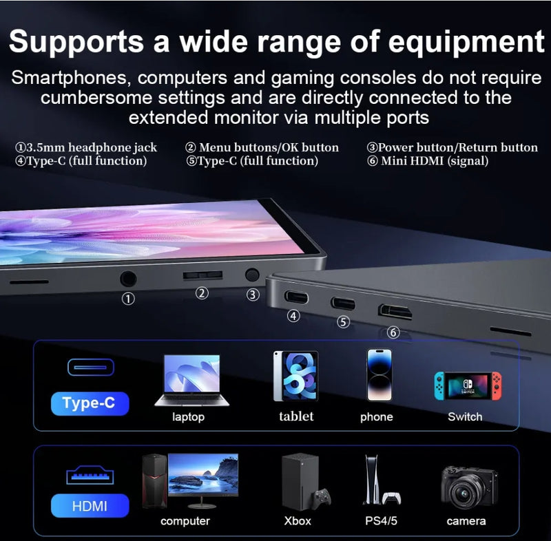 Mobile Monitor 15inches 4K 3240x2160 Touch Panel