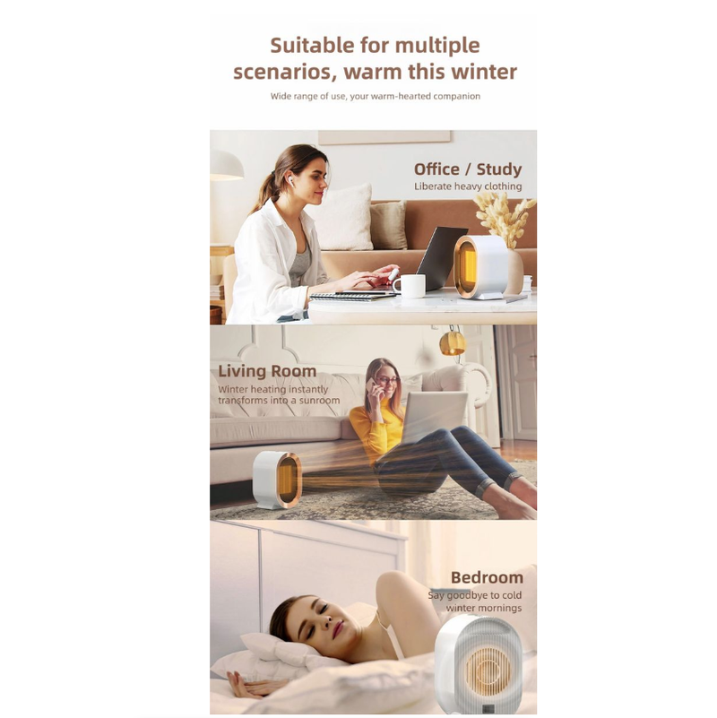Electric Heater Mini Desktop Fan Heater Smart Warm Air Machine