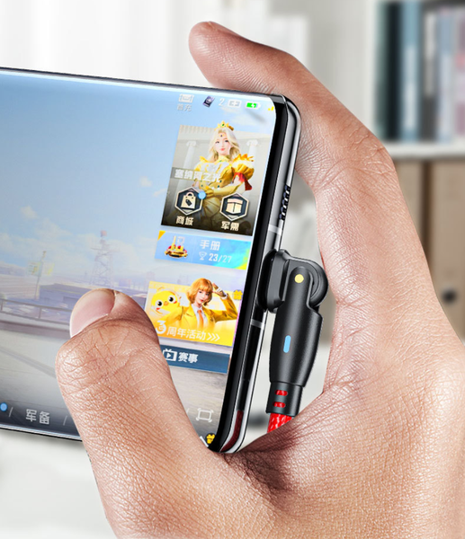 Fast Speed Charging Cord 180 Rotating Connector For Mobile Devices