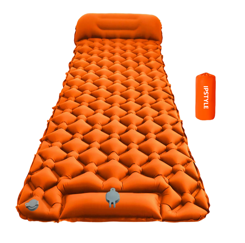 Outdoor Sleeping Mat/Pad Camping Inflatable Mattress with Pillows Travel Mat Folding Bed