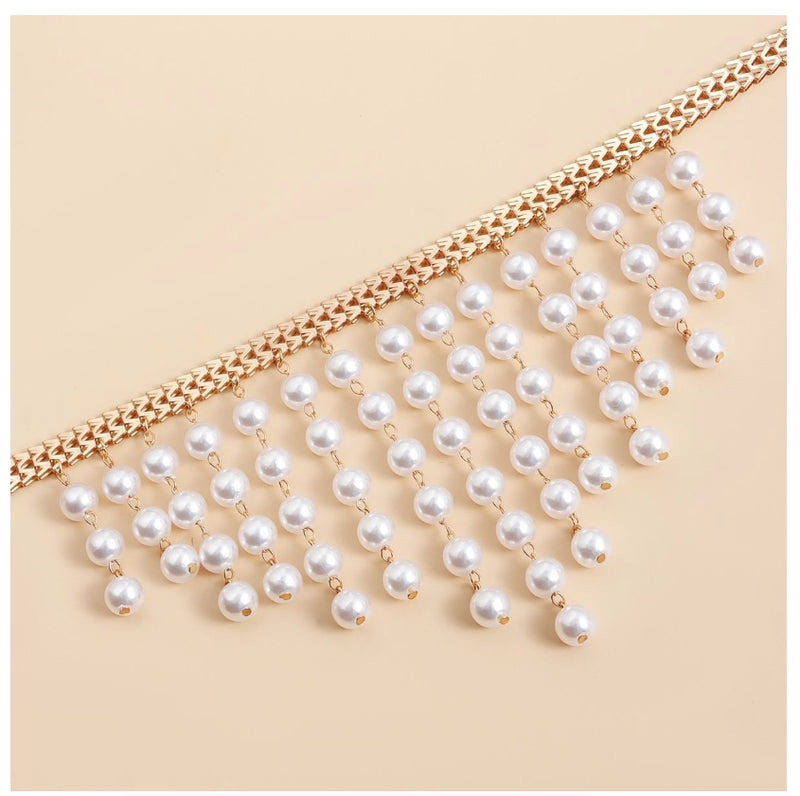 Long Pearl Tassel Necklace for Woman Trendy Elegant Creative Design - IPSTYLE