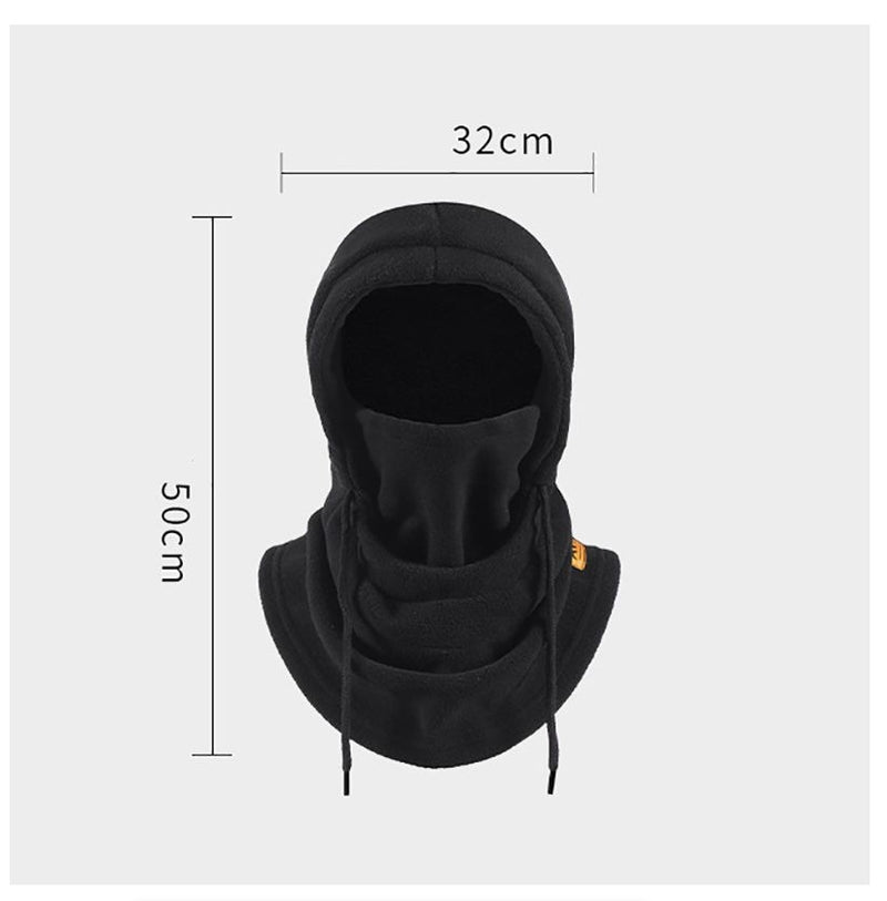 Winter Warm Hooded Hat Windproof Thickened Polar Fleece Ski Cycling Neck