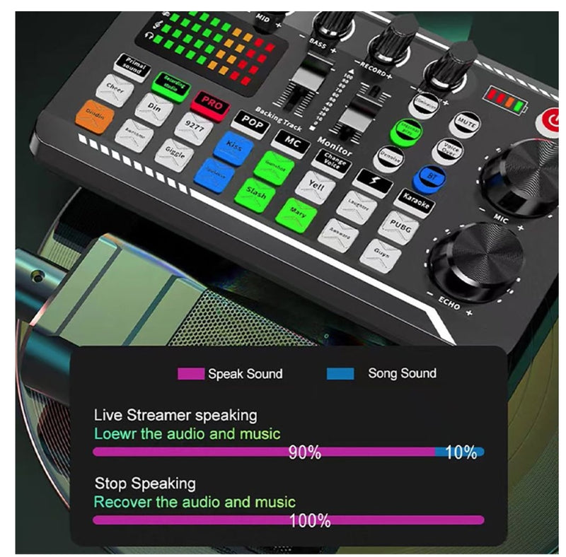IPSTYLE DJ Equipment Microphone Sound Card Console Studio Sound Card Kit
