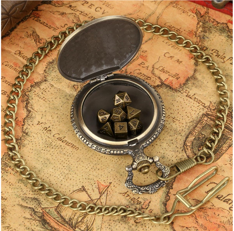 IPSTYLE Mini Metal DND Dice Set Board Games D&D Accessory
