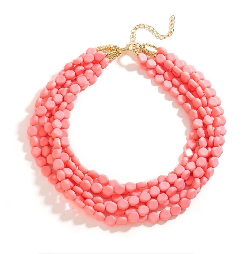 Bohemia Fashion Multilayer Beaded Necklace For Woman Vintage Rice Beads
