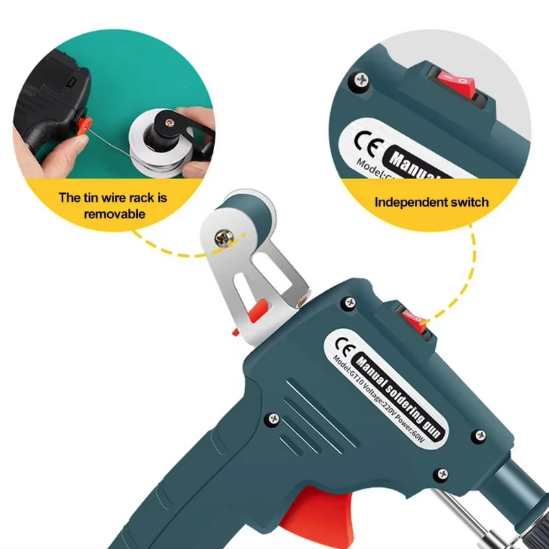 60W Automatic Electric Soldering Iron Tin Gun Internal Heating