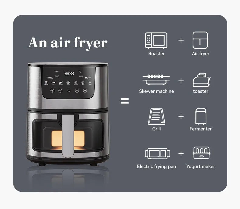 Smart Air Fryer Electric visual window 5L