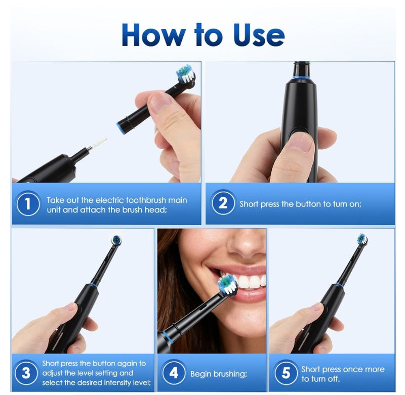 IPSTYLE Electric Toothbrush 5 Modes USB Fast Rechargeable Toothbrush