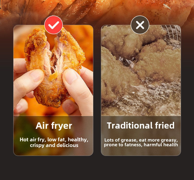 4L Fully Automatic Large-Capacity Air Fryer with Transparent Oven and Microwave Airfryer