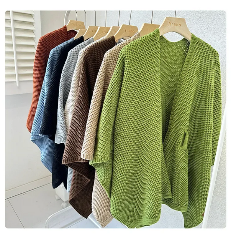 Vintage Cloak Sweater Autumn Winter New Comfortable Casual Loose Knitwear Cloak Outerwear