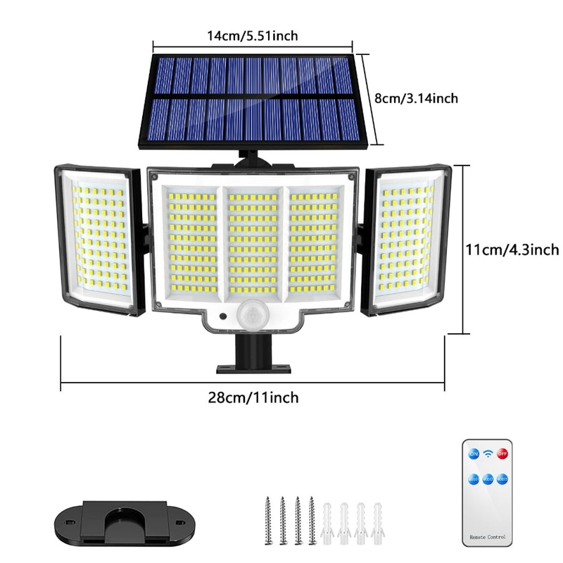 LED Solar Lamp Outdoor Wall Lamp Spotlights Lamp Motion Sensor Solar Light