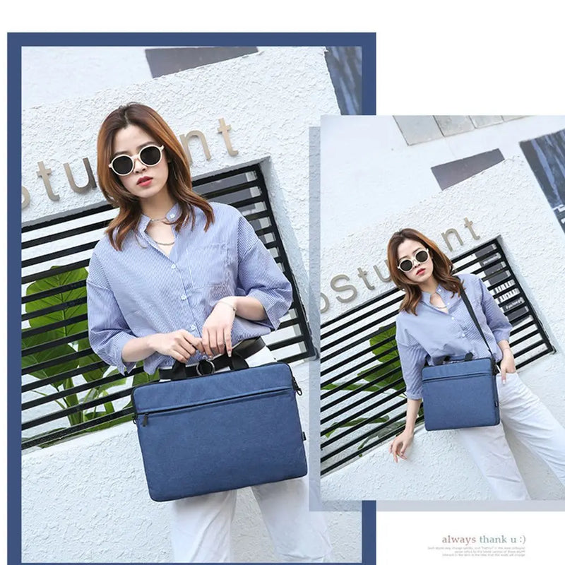 15.6 inch Laptop Handbag Sleeve Case Ultra Thin Notebook Cover Pouch Shoulder Bag
