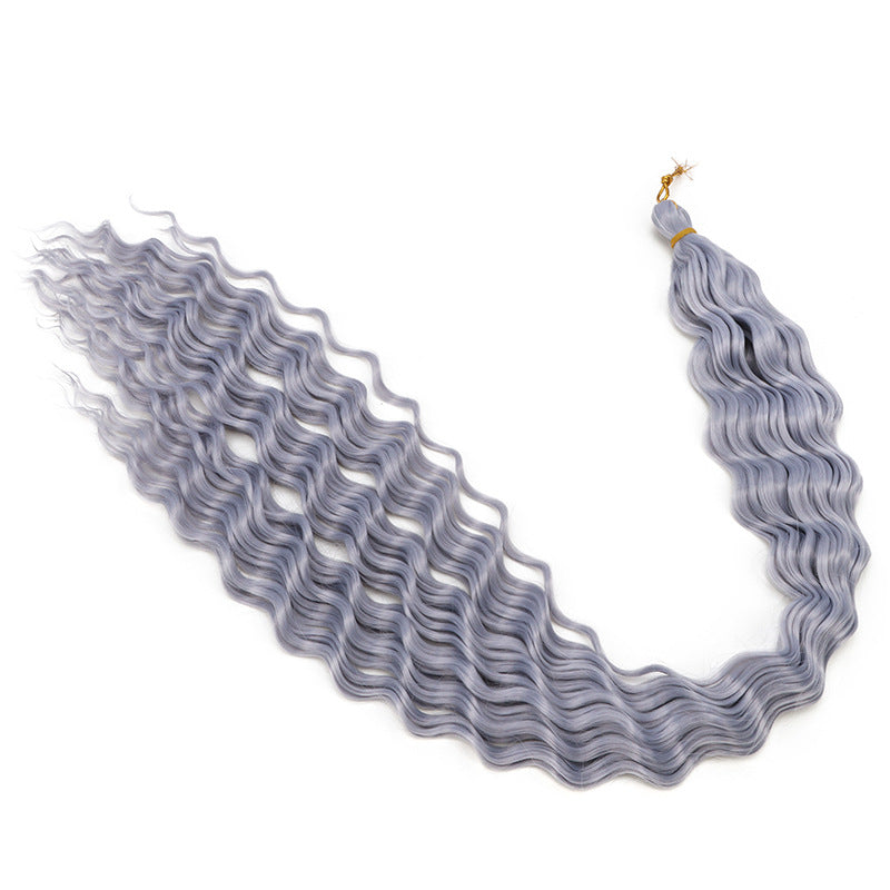 Crochet-style Synthetic Hair Extensions, Deep Wave Bulk Hair (30inch) Deep Wave Crochet Hair