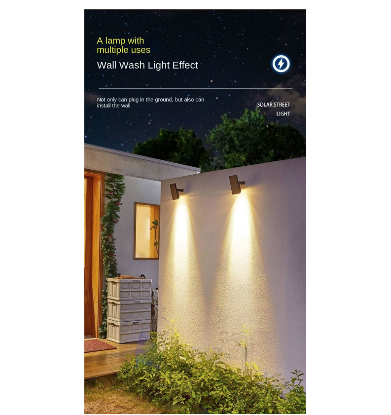 Solar Spotlight Outdoor Super Bright Waterproof Floor Lawn RGB Lamp