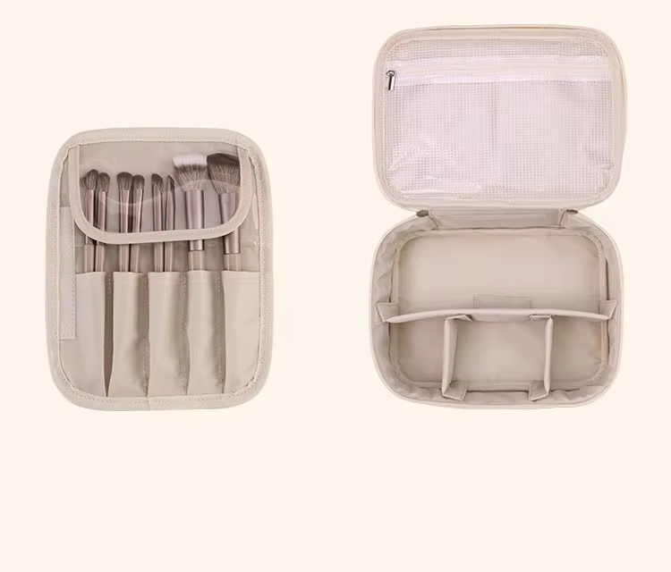 New Product Freely Split Towel Zipper Large Capacity High-End Feel Multi-Functional Cosmetic Organizer Bag Niche