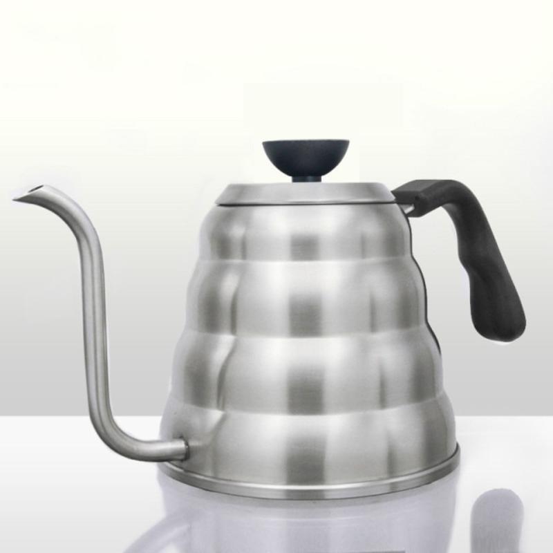 1L stainless steel coffee pot with thermometer
