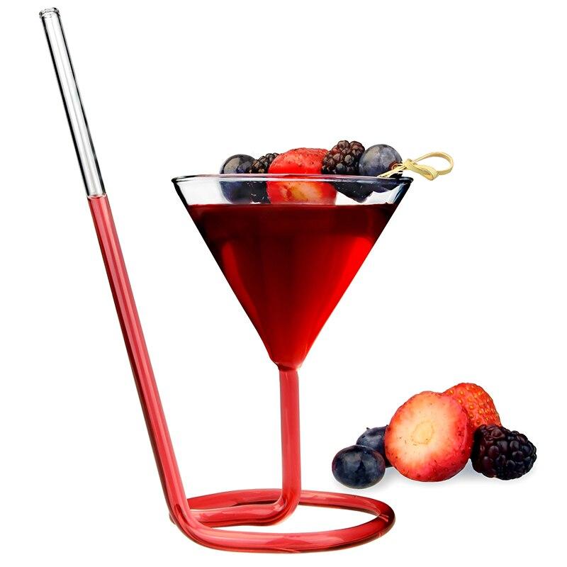 Creative Screw Spiral Straw Molecule Cocktail Cup Bar Party Cup Martin
