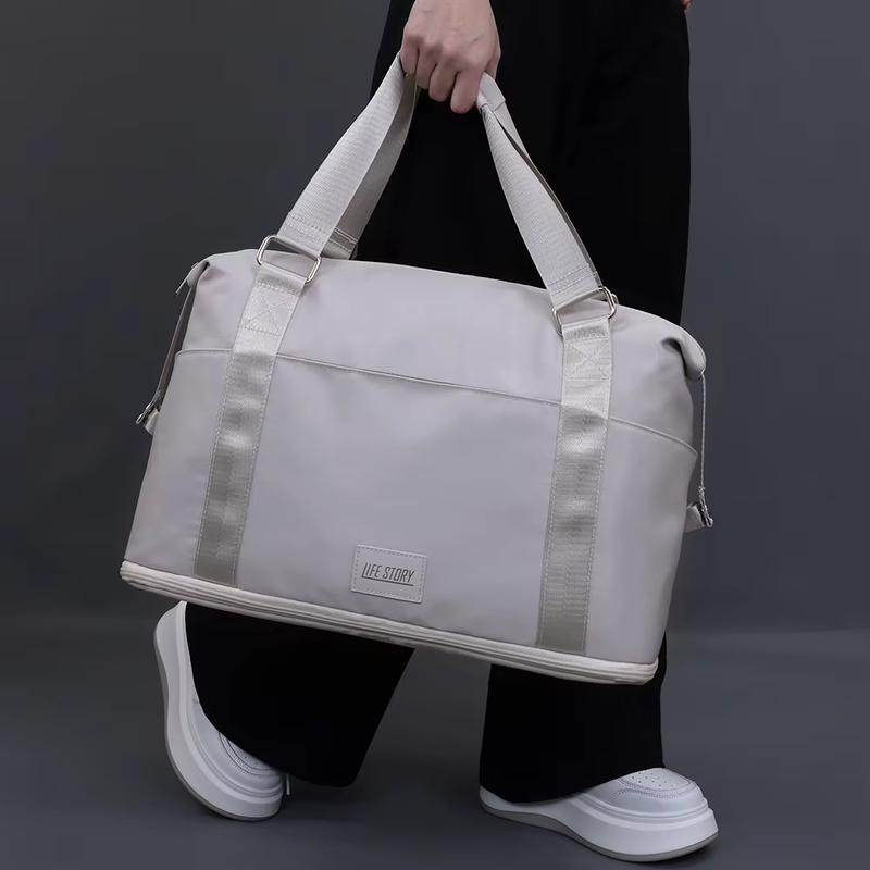 Wholesale Polyester Expandable Waterproof Luggage Bag with Dry Wet Separation Lightweight Travel Suitcase for Business Vacation